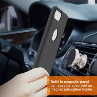 Чохол накладка Liquid Silicone Magnetic Plug iPhone 7 Black